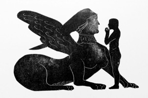 Oedipus with the Sphinx.
