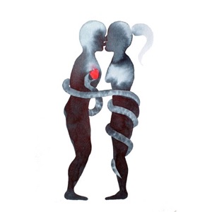 Adam and Eve and the forbidden fruit.