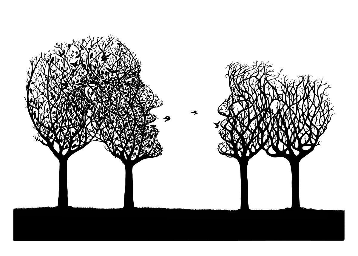 LA LENGUA DE LOS PAJAROS. Screen print.