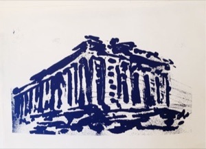 ACROPOLIS. Cyanotype.