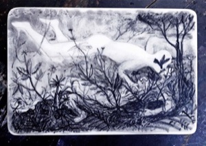 EL BESO DEL COLIBRI. Lithography.
