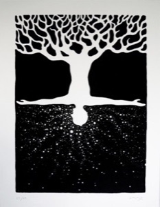 RAICES ESTELARIS. Screen print.